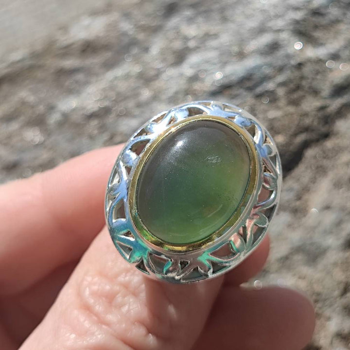 Fascia lavorata in argento 925 con pietra - AMARPURA