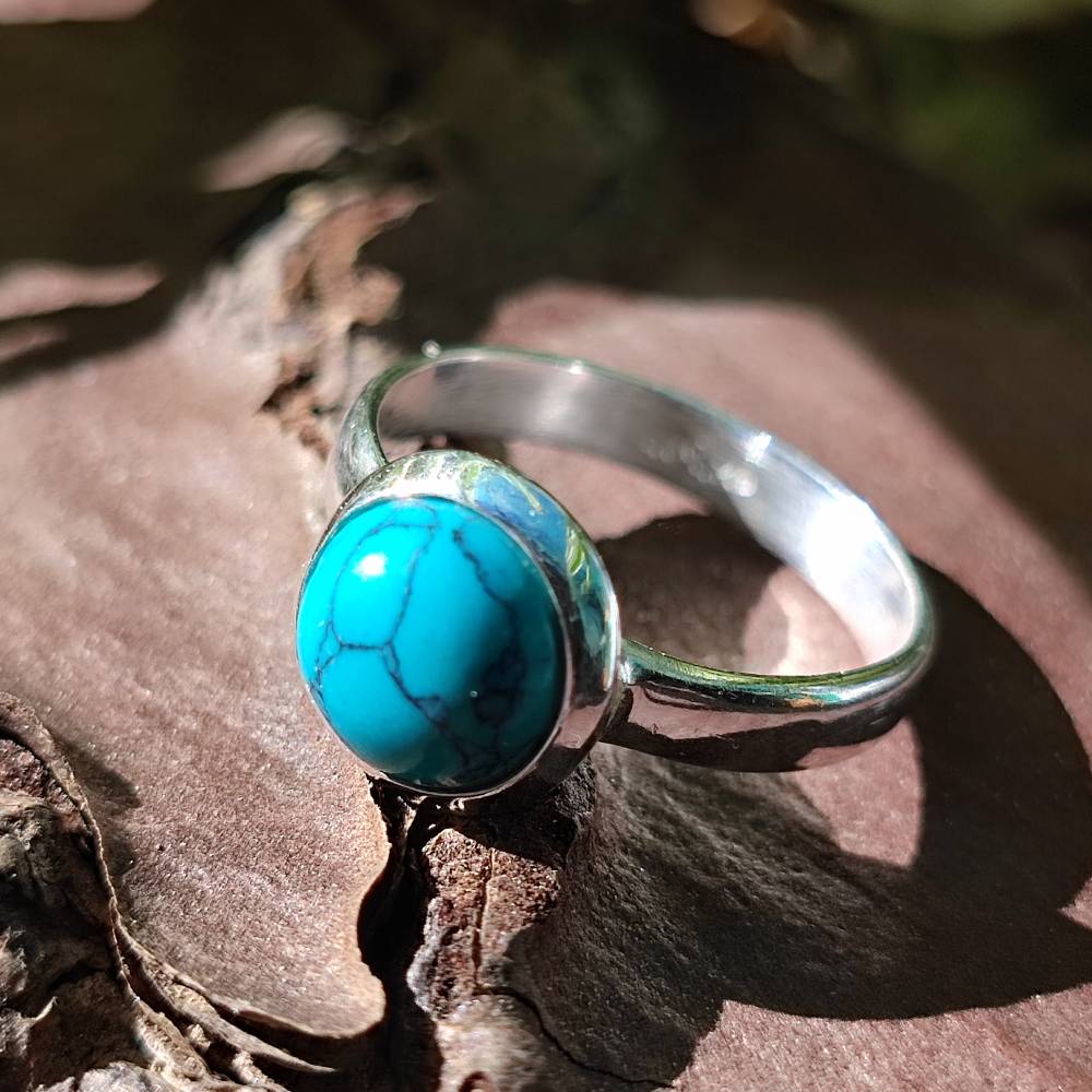 Anello fascia in argento 925 con pietra - BISLAI