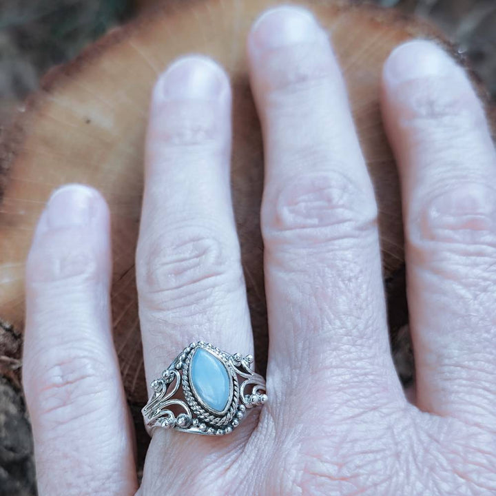 Anello con pietra in argento 925 - HIRAKUD