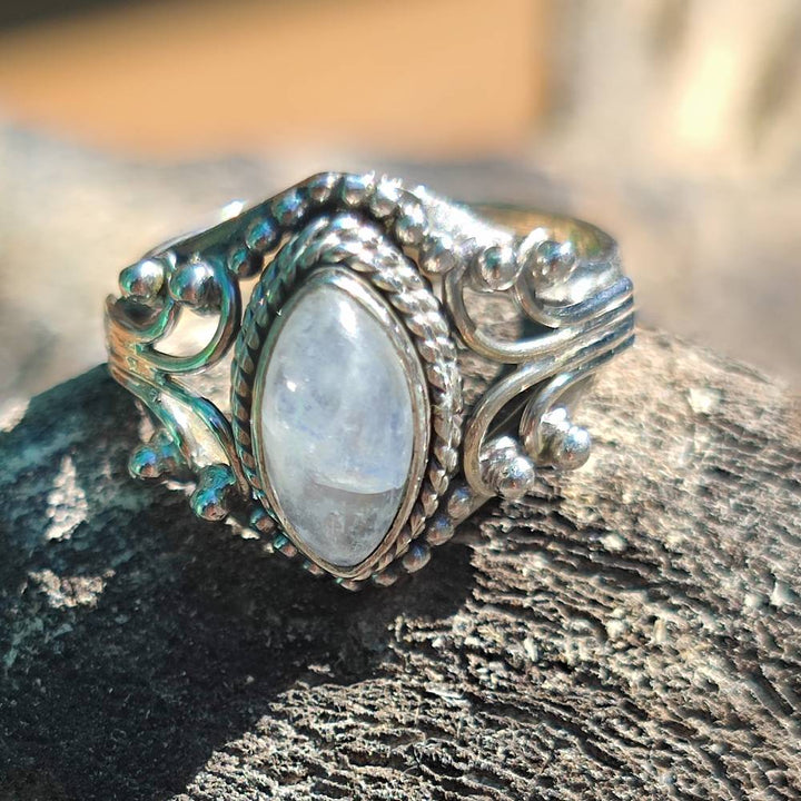 Anello con pietra in argento 925 - HIRAKUD