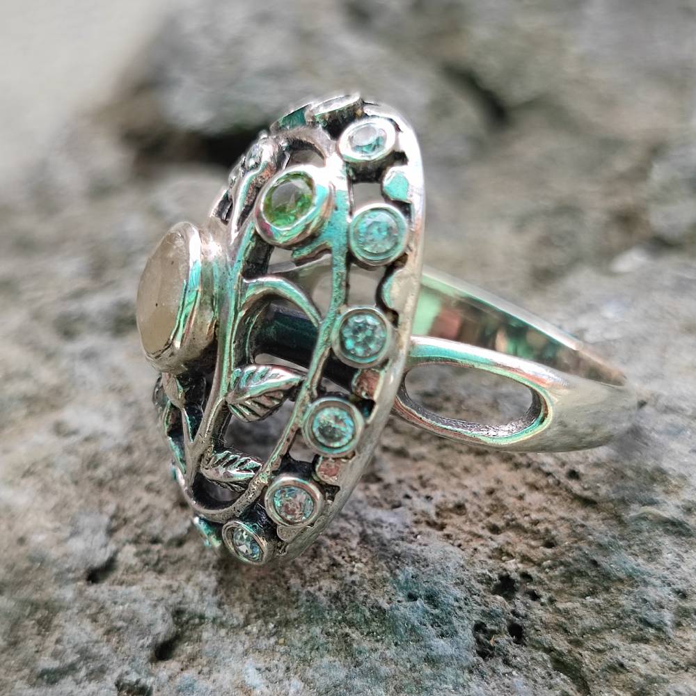 Anello in argento 925 con pietra - KHARA