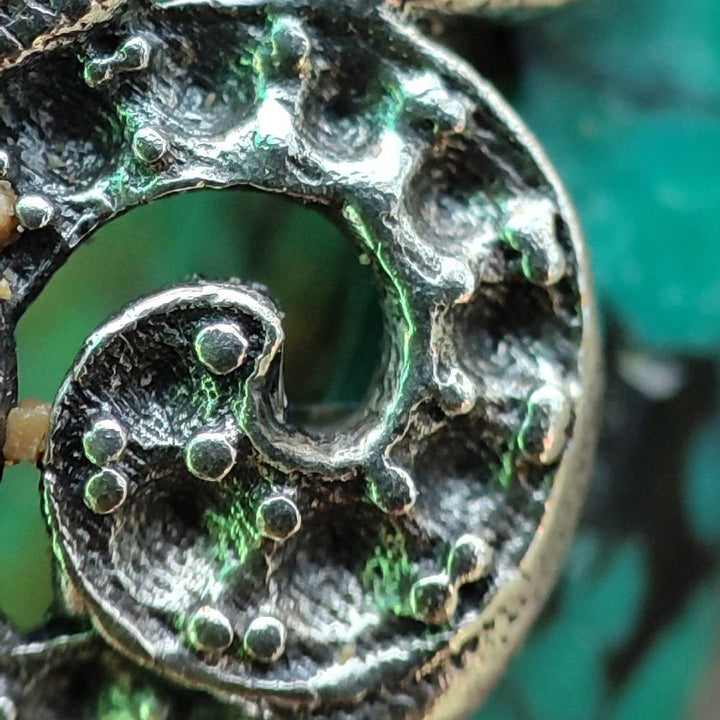 Anello etnico in argento 925 con pietra e sirena - LASARNA