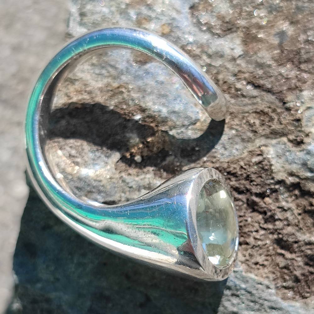Anello in argento 925 artigianale con pietra - MARVAL