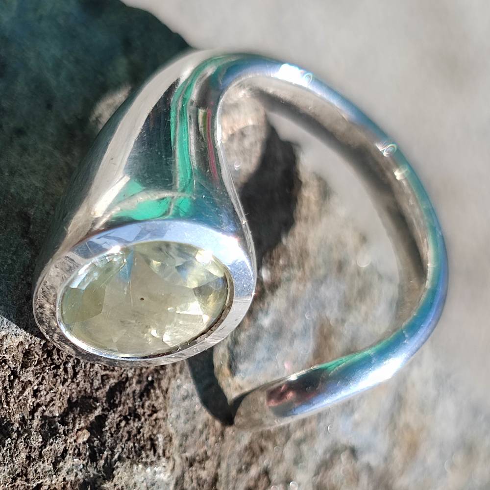 Anello in argento 925 artigianale con pietra - MARVAL