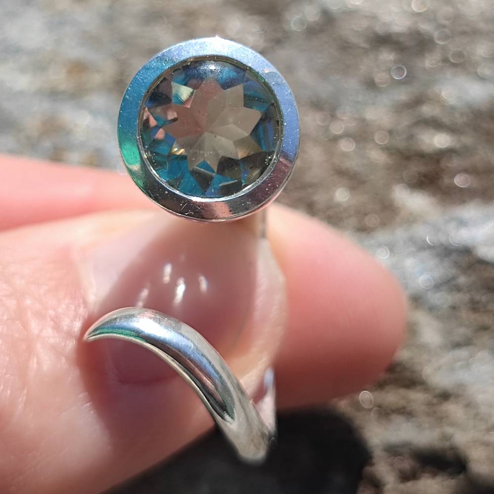Anello in argento 925 artigianale con pietra - MARVAL