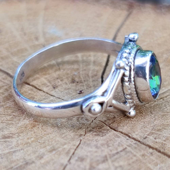 Anello con pietra in argento 925 NALIN topazio mistico