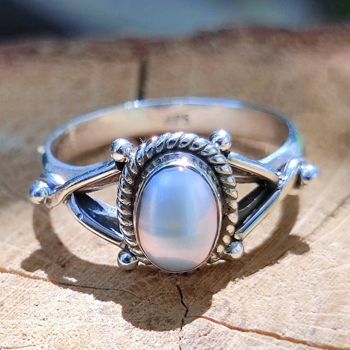Anello con pietra in argento 925 NALIN perla