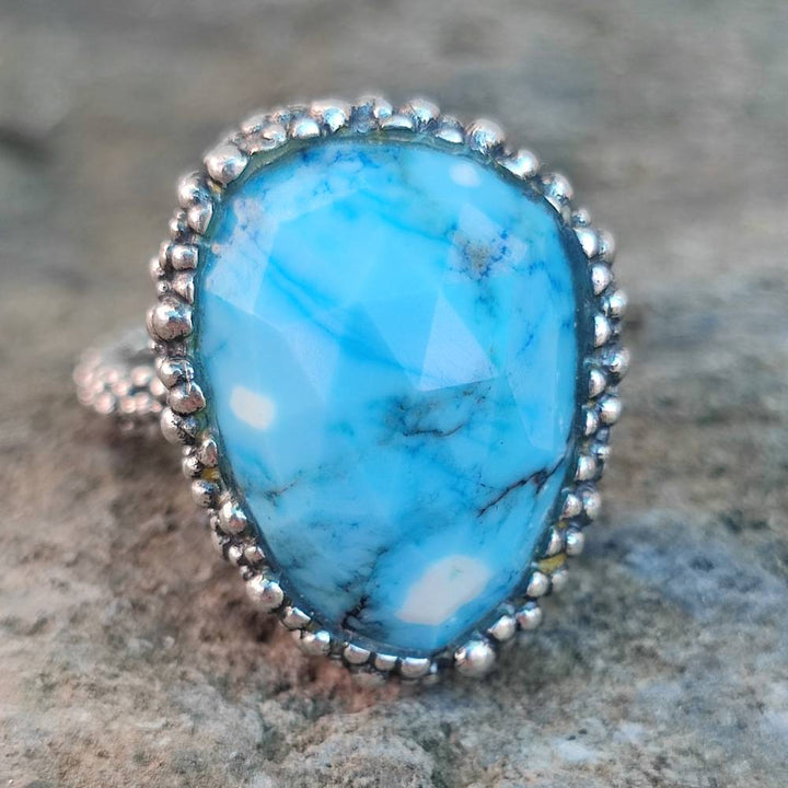 Anello artigianale con pietra in argento 925 - NIMAAJ