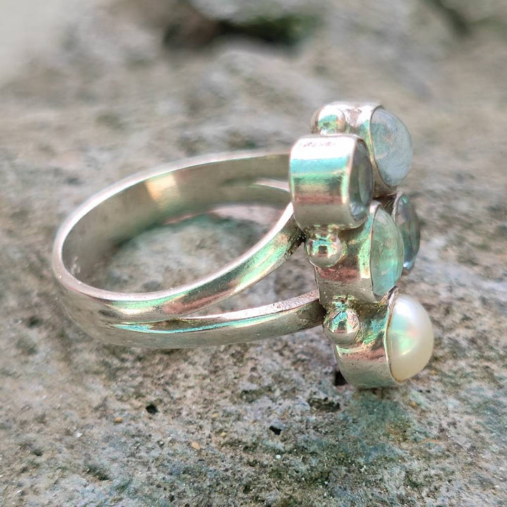Anello in argento 925 multipietra - SHEO