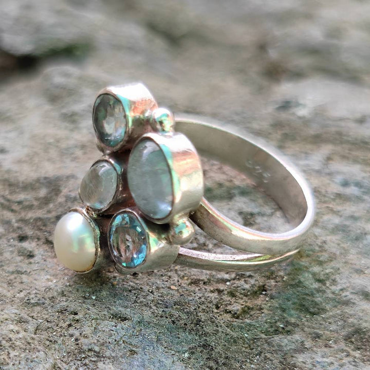 Anello in argento 925 multipietra - SHEO