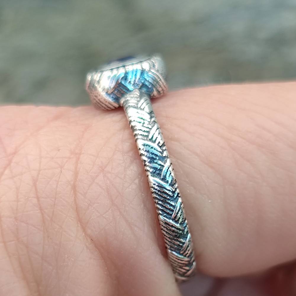 Anello etnico in argento 925 con pietra - SINDHARI