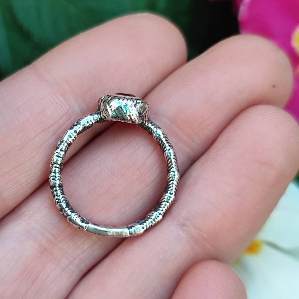 Anello etnico in argento 925 con pietra - SINDHARI