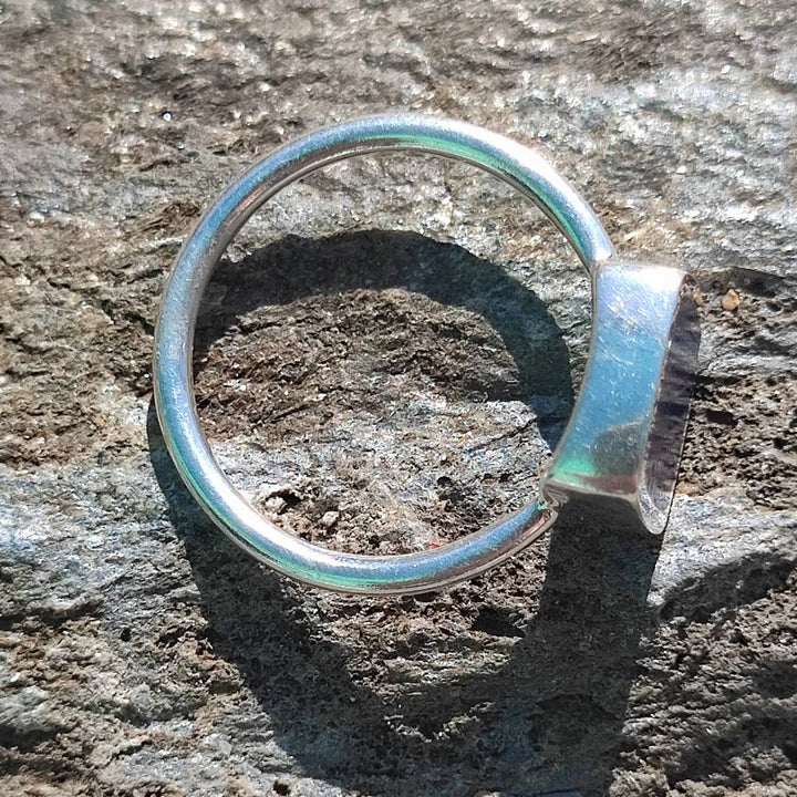 Anello artigianale in argento 925 con pietra - UDPURA