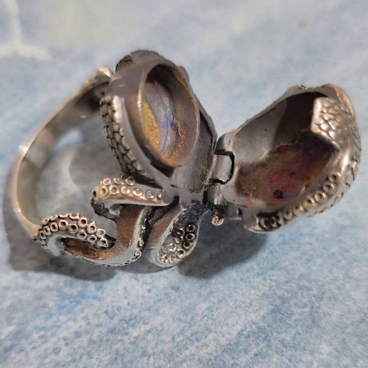 Anello con polpo artigianale in argento 925 - POULPE