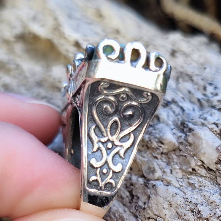 Anello artigianale con pietra in argento 925 - TILAIMAL