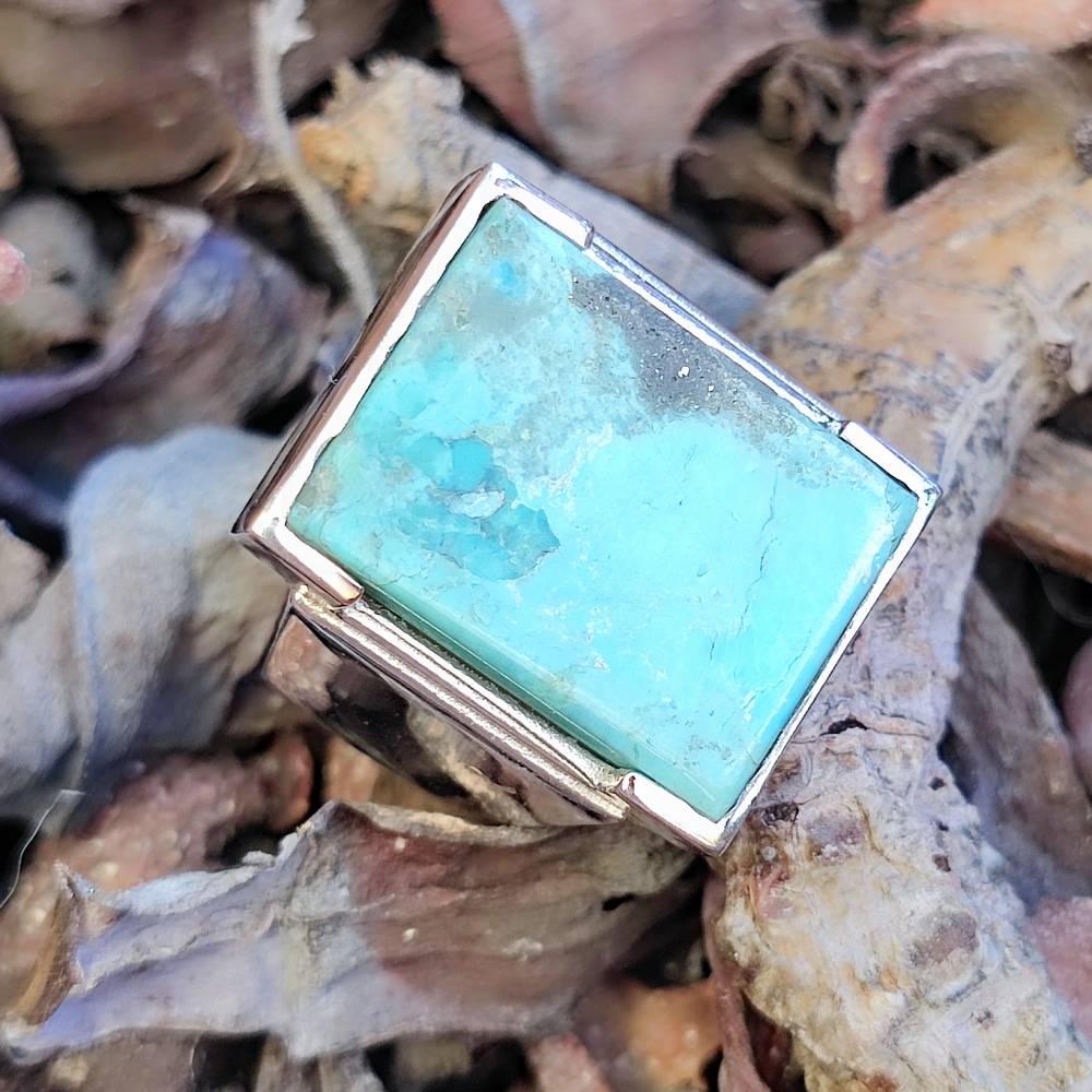 Anello artigianale con pietra in argento 925 - KHINDA