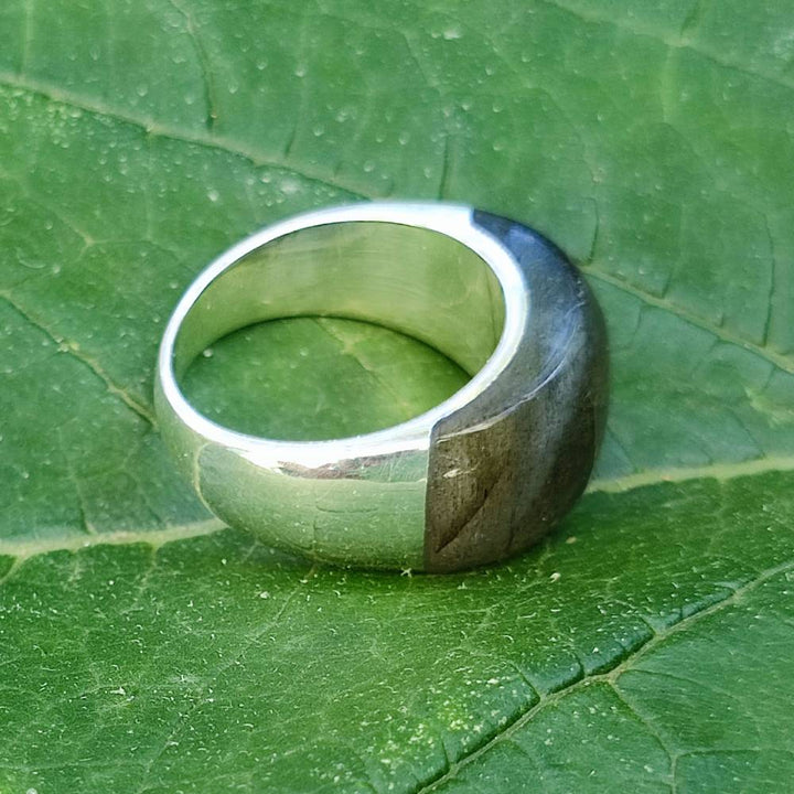 Anello artigianale in argento 925 con pietra - THEKKADY