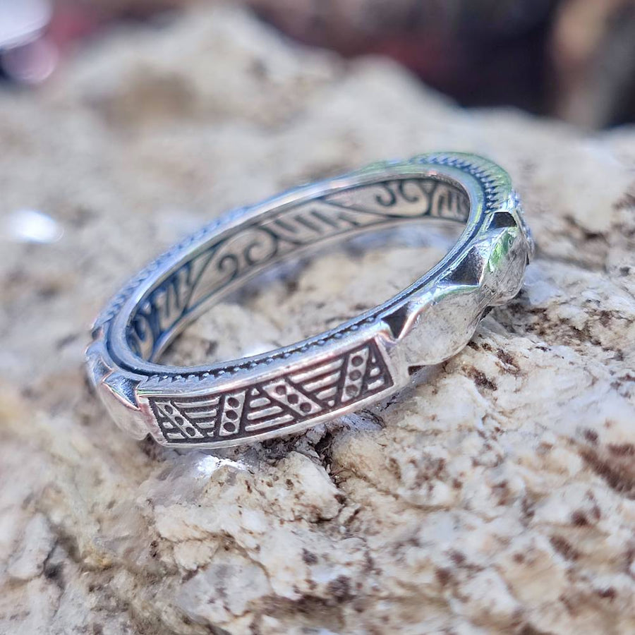 Anello etnico artigianale in argento 925 - PANDARI