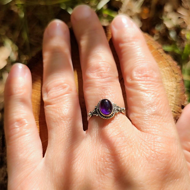 Anello con pietra in argento 925 - BAGRU