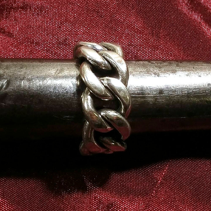 ANELLO CATENA groumette argento uomo/donna misura 11.5