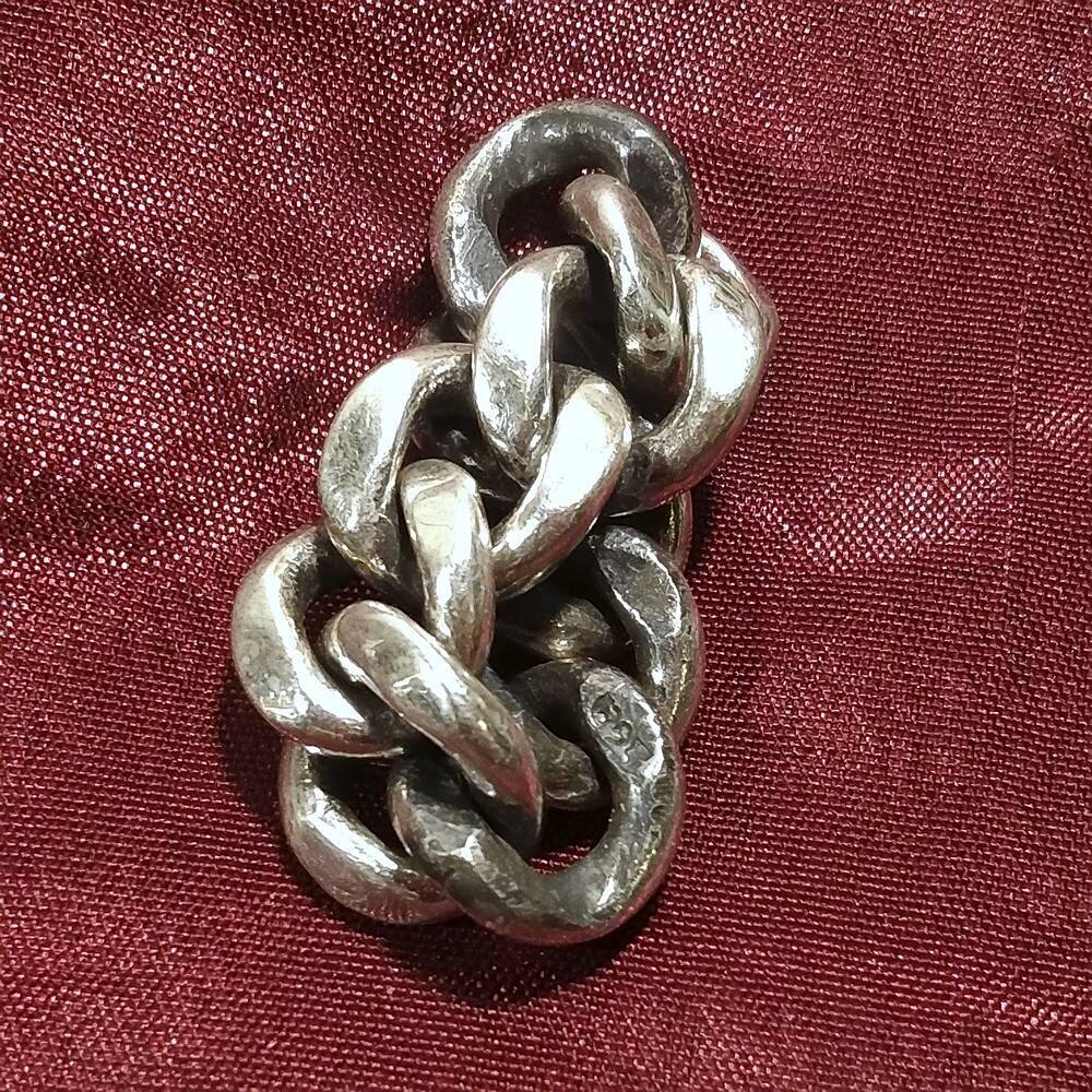 ANELLO CATENA groumette argento uomo/donna misura 11.5