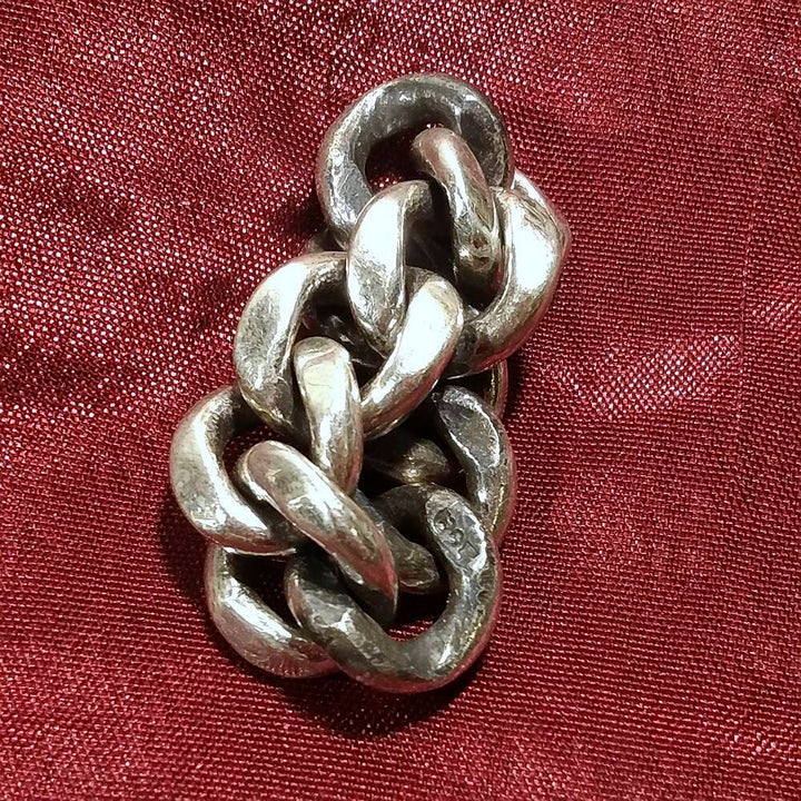 ANELLO CATENA groumette argento uomo/donna misura 11.5