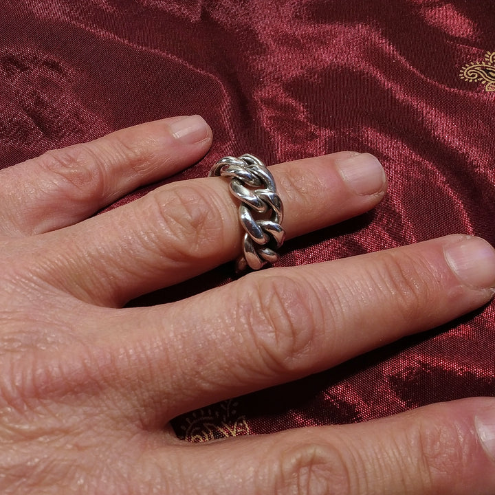 ANELLO CATENA gourmette argento 925