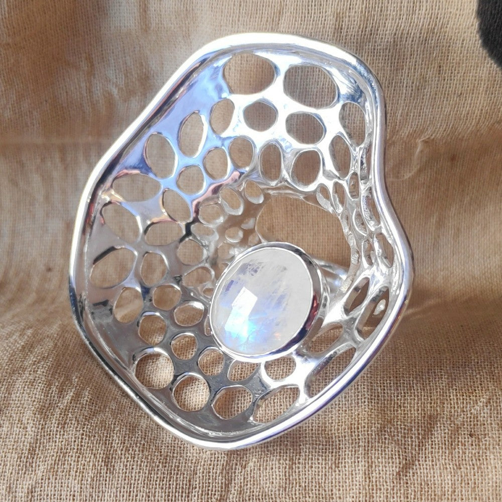 Anello NEWAGE con pietra in argento 925 con Pietra di luna
