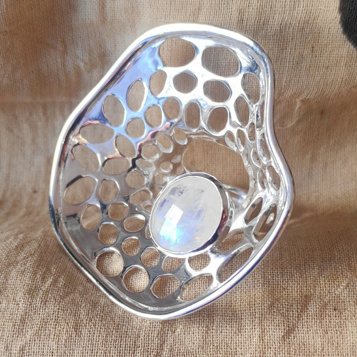 Anello NEWAGE con pietra in argento 925 con Pietra di luna