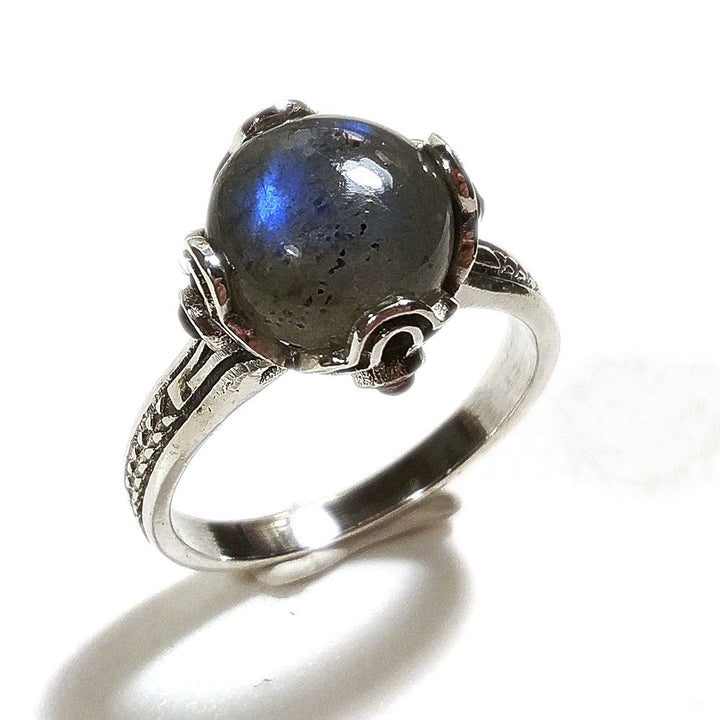 Labradorite Anello con pietra in argento 925 - modello NAYA