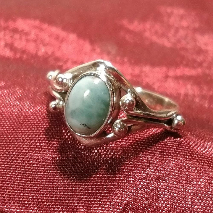 Anello con pietra Larimar