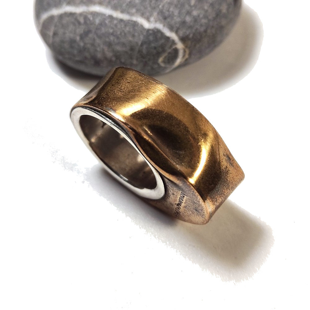 Anello BING in bronzo e argento 925 - bronzeage1968