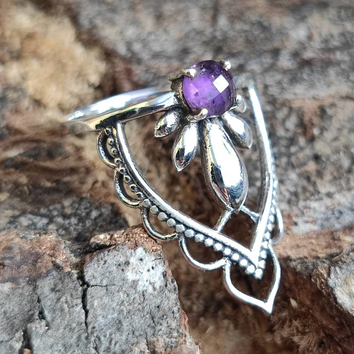 ANELLO JANESH in argento 925 con pietre ametista