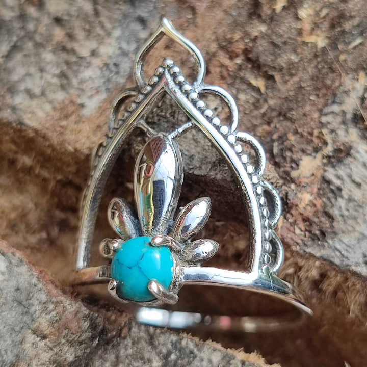 ANELLO JANESH in argento 925 con pietre turchese