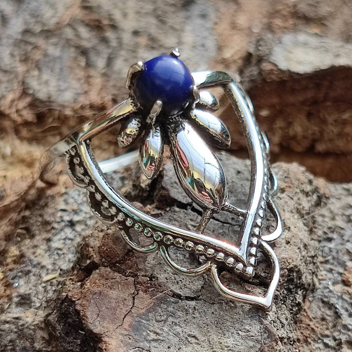 ANELLO JANESH in argento 925 con pietre lapislazzuli