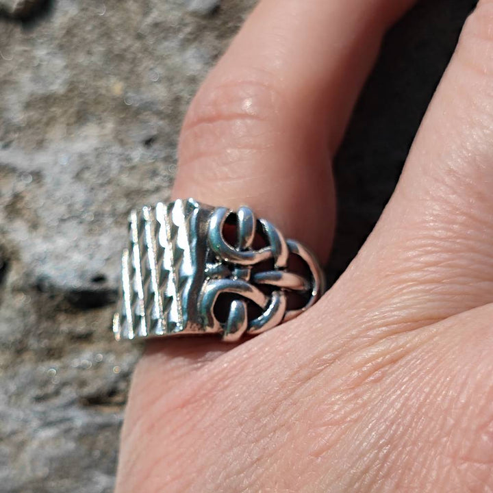 ANELLO artigianale a fascia in argento 925 - KAMOLAR