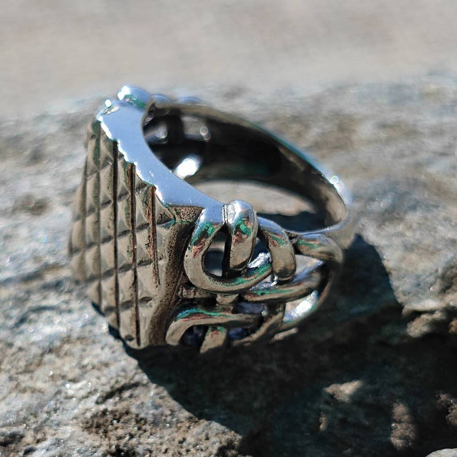 ANELLO artigianale a fascia in argento 925 - KAMOLAR