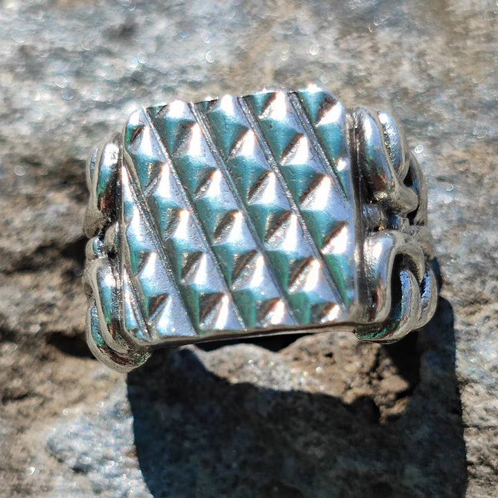 ANELLO artigianale a fascia in argento 925 - KAMOLAR