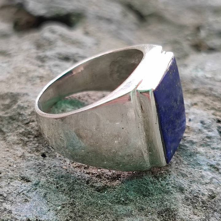 Anello etnico in argento 925 con pietra - HEMLA