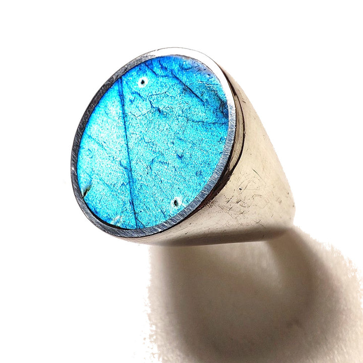 Anello da mignolo in argento 925 Labradorite - NEDUS