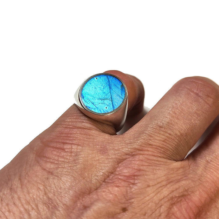 Anello da mignolo in argento 925 Labradorite - NEDUS