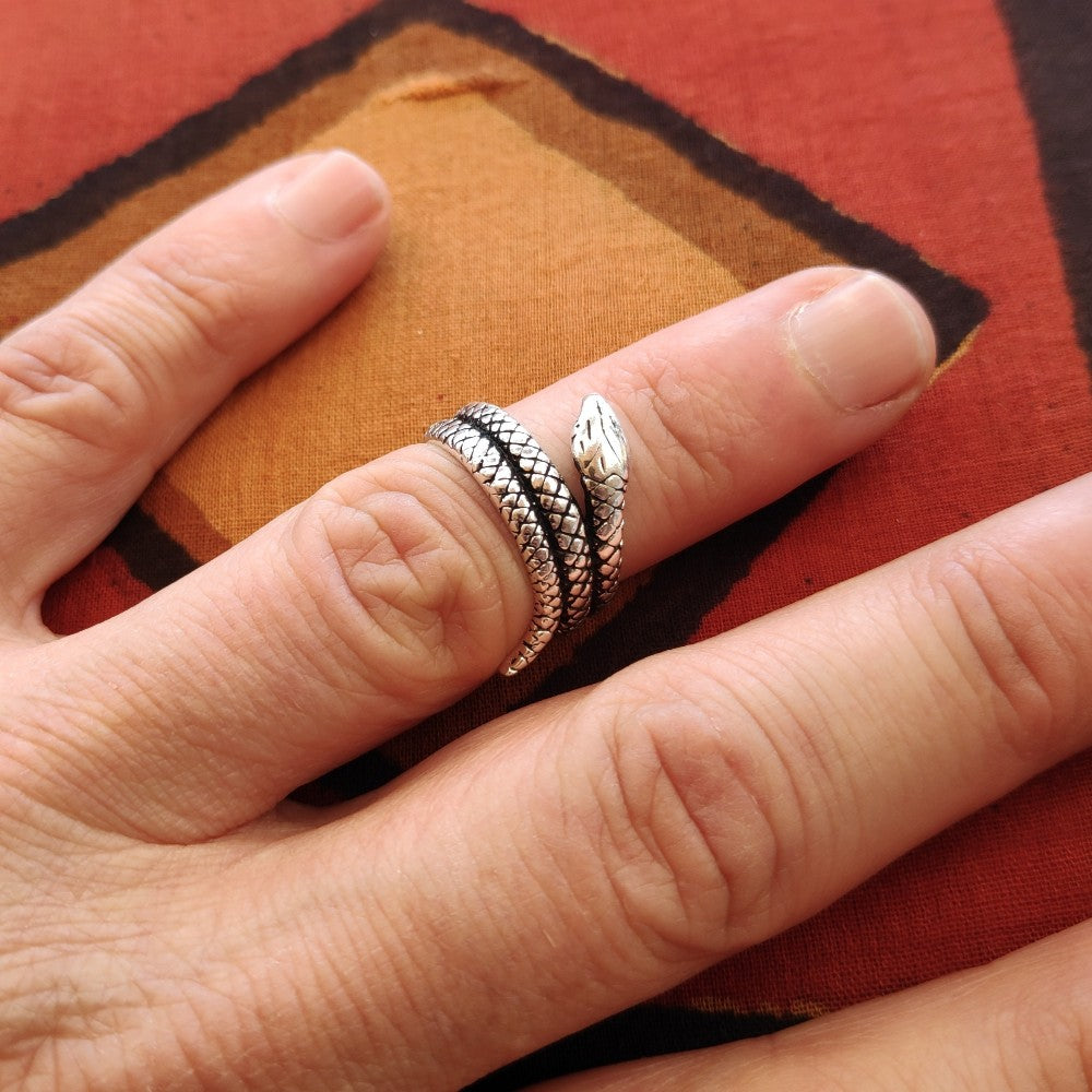 Anello Serpente in argento 925 TUNIT