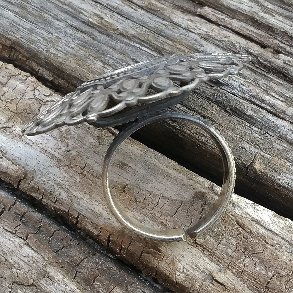 ANELLO etnico con Specchio in argento 925