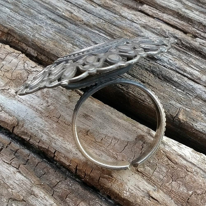 ANELLO etnico con Specchio in argento 925