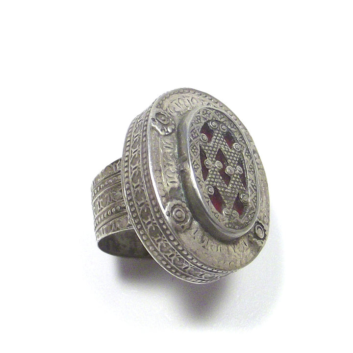 Anello Afghano antico argento - ETNICO - VINTAGE