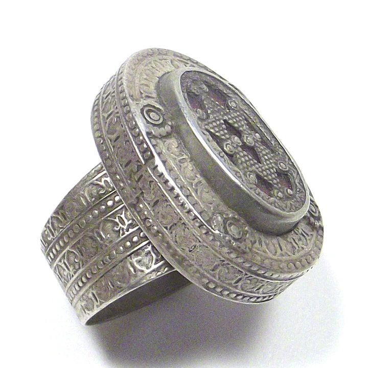 Anello Afghano antico argento - ETNICO - VINTAGE