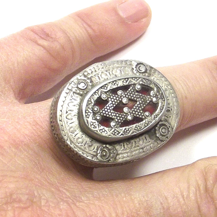 Anello Afghano antico argento - etnico - VINTAGE