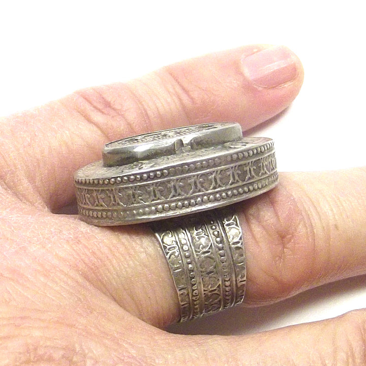 Anello Afghano antico argento - ETNICO - VINTAGE