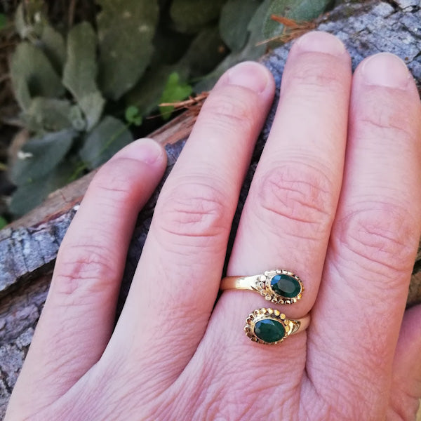 ANELLO ANITA in ottone color oro ANELLO artigianale ottone