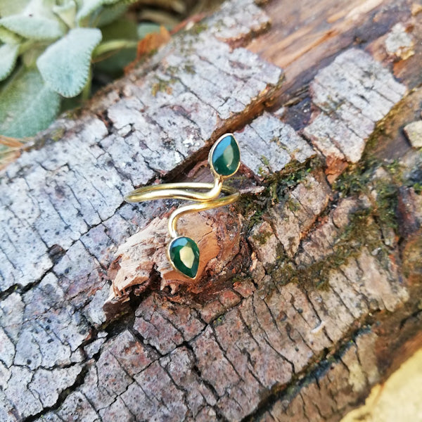 ANELLO APALA in ottone color oro ANELLO artigianale ottone